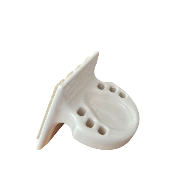 Vintage American Olean Tile Tumbler Toothbrush Cup Holder Ceramic Wall Mount - Picture 4 of 10